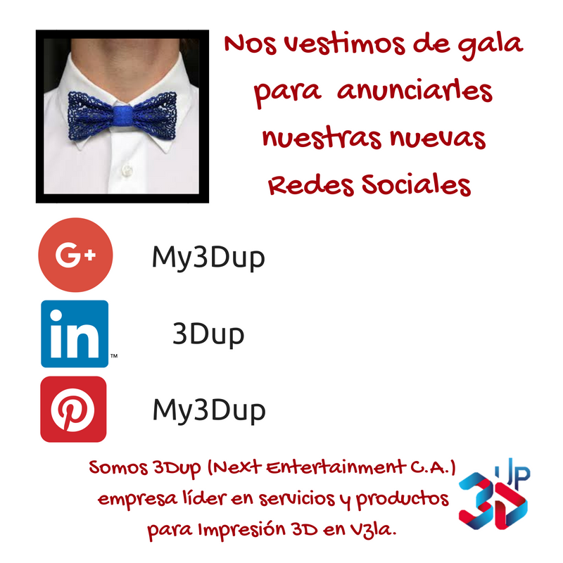my3Dup's tweet photo. Síguenos en nuestras redes sociales para conocer más sobre el mundo de la #impresion3d https://t.co/TIfEK6bqJq