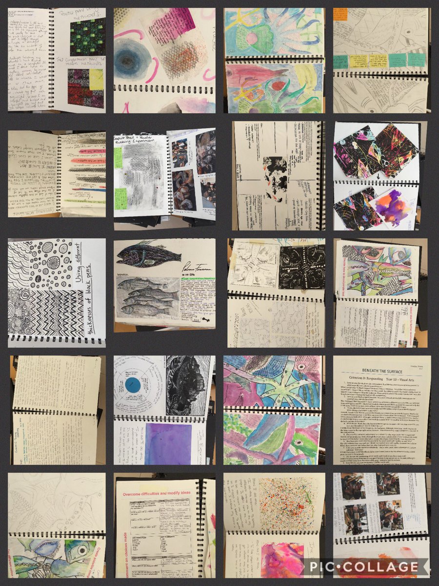 CathyMcCann03's tweet photo. MYP Visual arts - it's all about the process. #LISlearning #processjournals #MYParts https://t.co/D4W52iYVsY