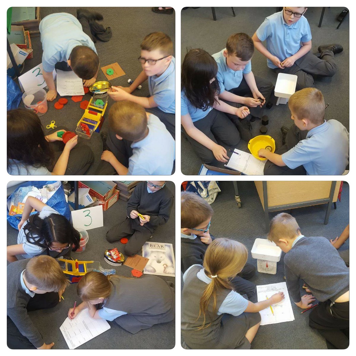 OLRprimary's tweet photo. Primary 4a learning all about weight during active maths! 😁 #measure #weight #activemaths #mathsstations https://t.co/pHTC8cx3Ez