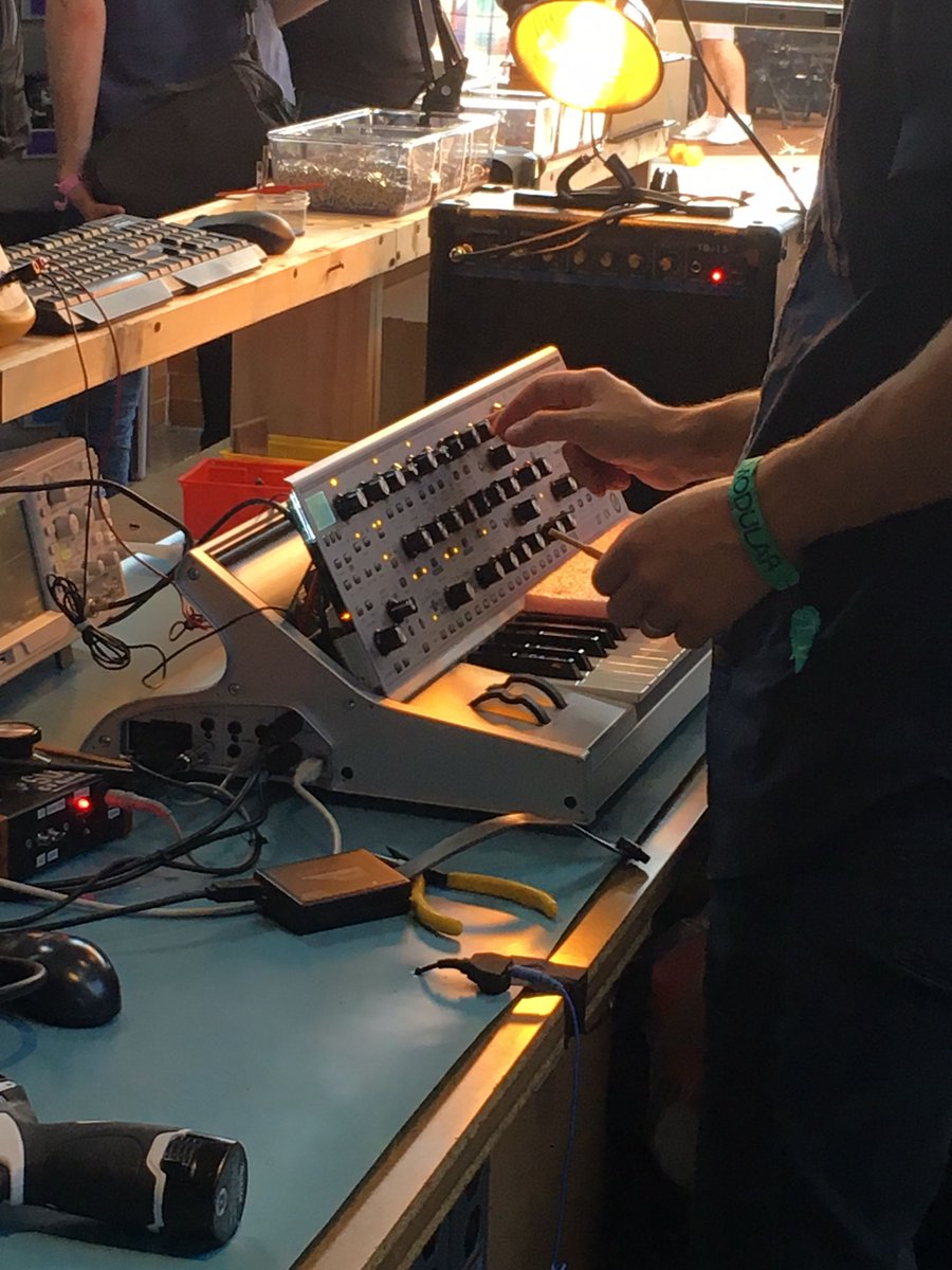 vintageking's tweet image. The first 125 @moogmusicinc #Subsequent37CV synths are being built at @Moogfest. Pretty cool seeing these built in person. #Moogfest2017