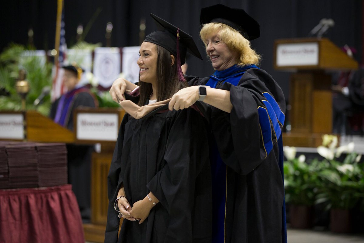 MissouriState's tweet photo. That's a wrap for the first #BearGrads ceremony. Congratulations, @MOStateCOB students! https://t.co/hI6wQZHQri
