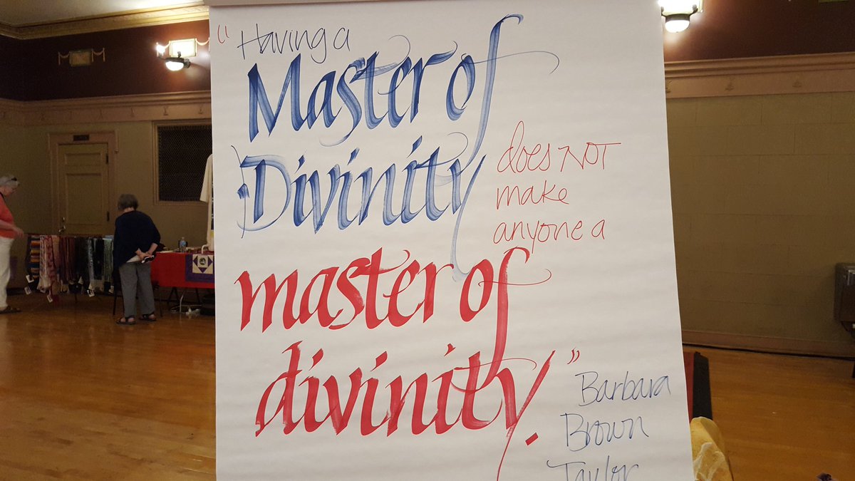 LNLetters's tweet photo. "Having a Master of Divinity does not make anyone a master of divinity." Barbara Brown Taylor
#Homiletics2017
#FestivalofHomiletics2017 https://t.co/640FV7FdaZ