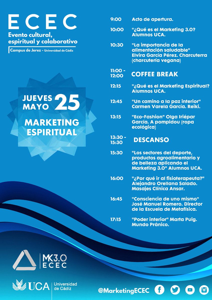 Marketing_ECEC's tweet photo. Ya está aquí el programa completo y definitivo del evento, para más información no dudes en entrar en nuestra página web https://t.co/fGMdqyAEcW