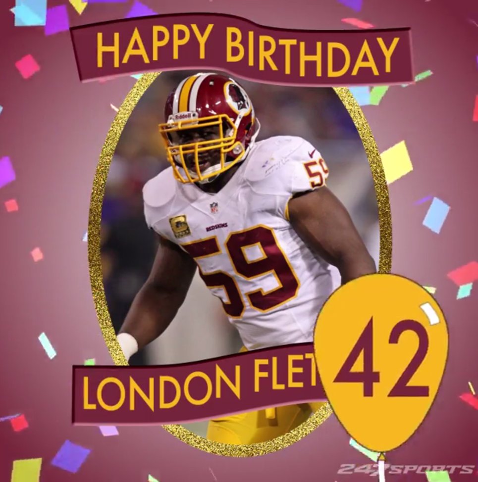 REmessage to wish London Fletcher a happy 42nd birthday today. 