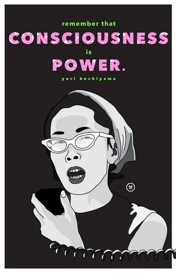 SAPFF's tweet photo. Happy Birthday, #YuriKochiyama! "Remember that consciousness is power....Tomorrow’s world is yours to build.” #RESIST #APIsResist https://t.co/3wVEFdAxyq