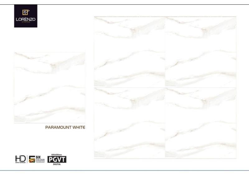 #Paramount White - Millennium Tiles 600x600mm (24x24) Digital PGVT #MarbleDesign #PorcelainTiles goo.gl/AtKAA0 #porcelainflooring