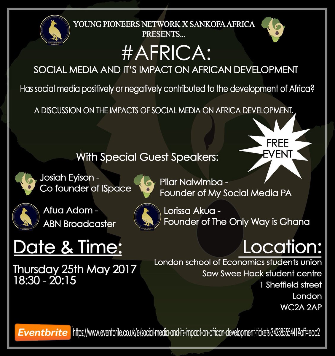 MistarAlvin's tweet photo. ‼️ @SankofaAfricaUK x @YpnNetwork Have linked up to give you a FREE EVENT. Around Africa &amp; Social media. RT pls https://t.co/4e0LTLxK79 https://t.co/RF9vNeTCiq