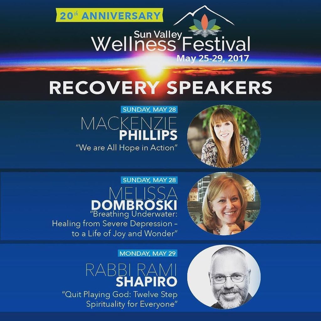 SVWellness's tweet photo. We have three amazing recovery speakers presenting at the 2017 Sun Valley Wellness Festival. Actress &amp; Author of t… https://t.co/6FgqBA5Ns9 https://t.co/2zO7UqaNC1