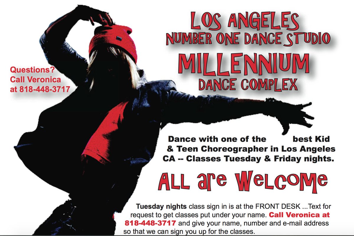 HollywoodMom's tweet photo. TONIGHT! Top Teen & Kid Dance Choreographer #LINDSAYTAYLOR at @DanceMillennium Questions? Call 818-448-3717 EVERYONE IS WELCOME! https://t.co/FCS3JvzWvO