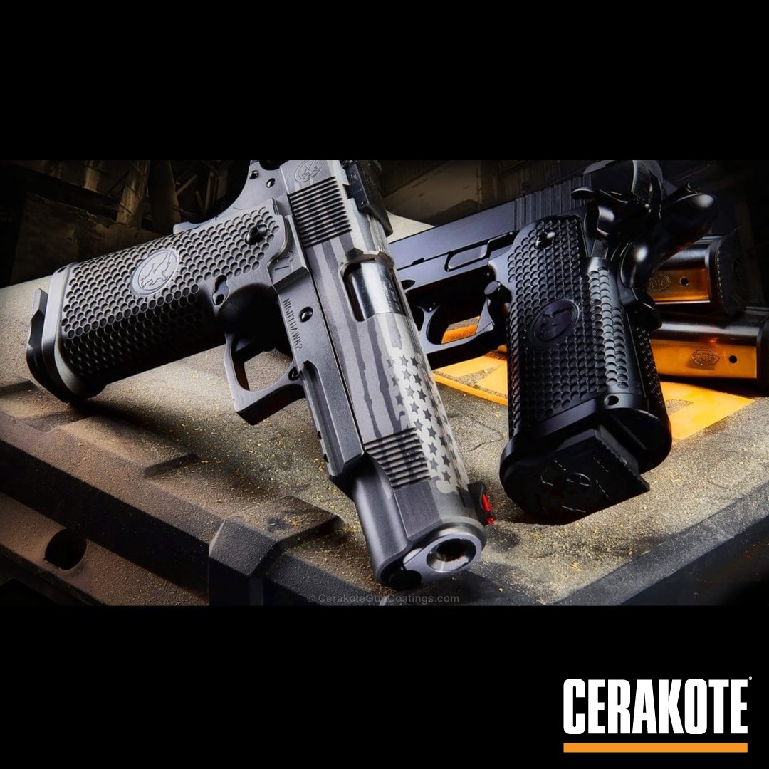 CerakoteFinish's tweet photo. @NighthawkCustom 1911s done by @Hillbilly223 in #americanflag #Cerakote - #CerakoteCertified #nighthawk #custom1911 #CerakoteSlayer https://t.co/xtBa1Z09ts