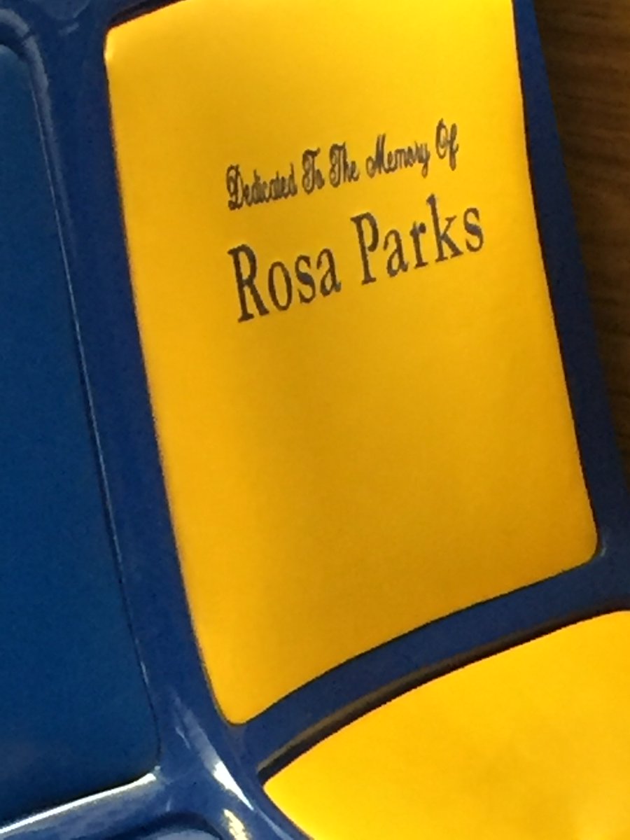 TheSistahSoul's tweet photo. San Antonio Public Transportation #30 Bus dedicated this seat to Rosa Parks. #touching #homiletics2017 https://t.co/yDZK1a8DNG