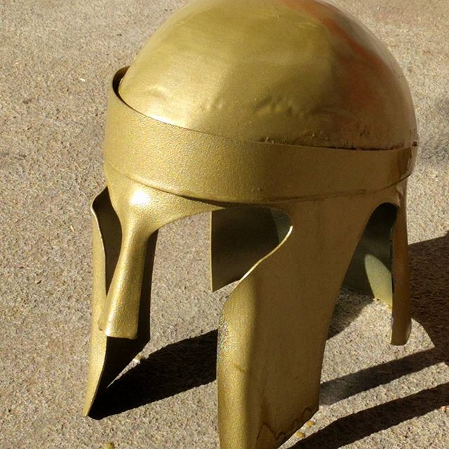 LaneyFabLab's tweet image. Laney FabLab  Spartan helmets made in the #laneyfablab for the theater department produced on a variety of equipment #lasercutter #cnc #sho