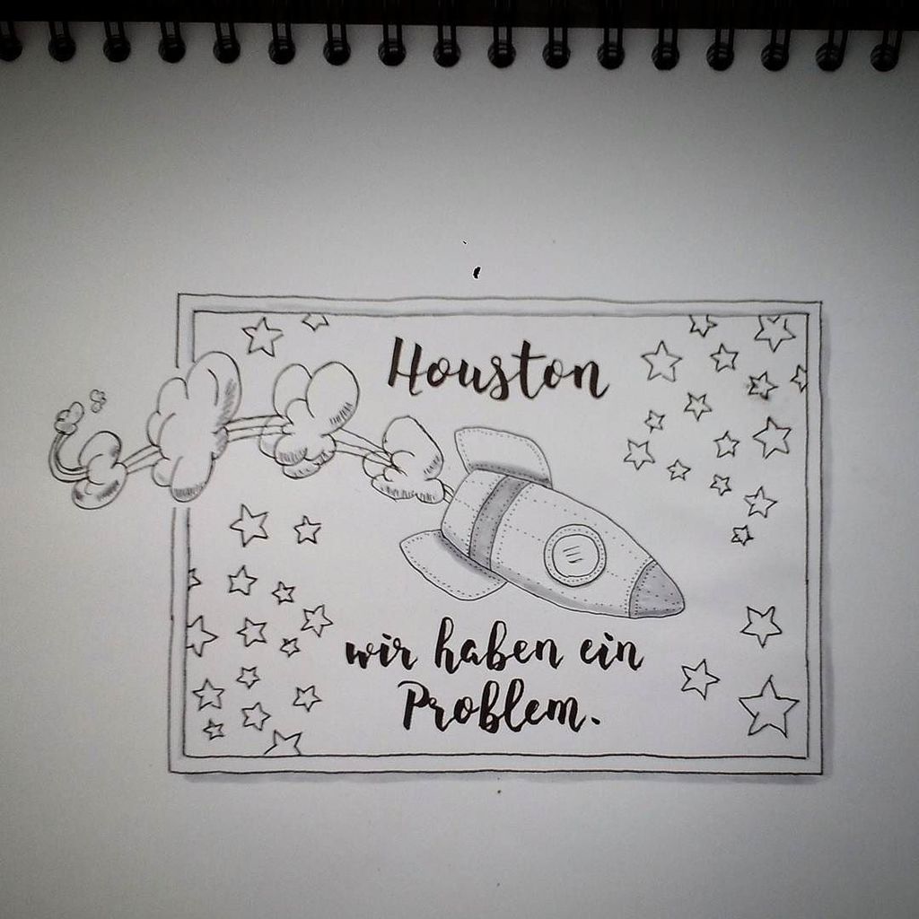 desORmad's tweet photo. „Houston - wir haben ein Problem.“ (#letterattackchallenge von @FrauHoelle)
#lettering #handlettering #brushlette… https://t.co/TmLAr4xz2t https://t.co/84OgEZdXAf