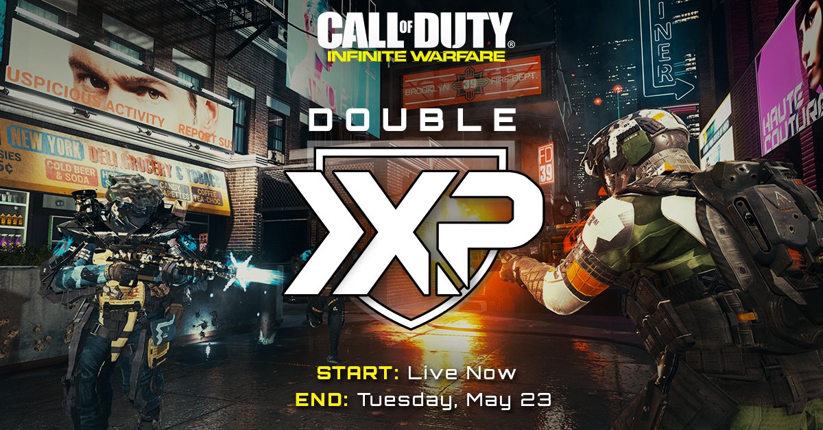 InfinityWard's tweet image. We've removed Party Up 2XP and activated regular 2XP, live now in #InfiniteWarfare MP &amp;amp; Zombies!