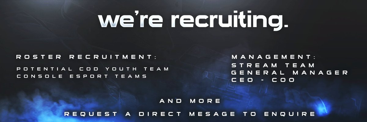 Team_Profuse's tweet image. We're recruiting - peep the graphic for more information, have the talent and want to get involved? Contact us! #BleedBlue 💙