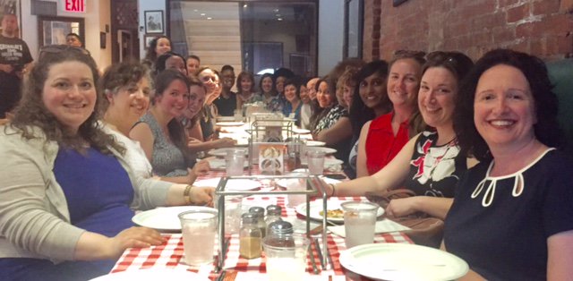 PennDOTSec's tweet photo. Enjoyed a meal underneath the Brooklyn Bridge with my fellow PA'ians during @WTS_org conference in Brooklyn. #womenintransportation https://t.co/pqcvpu6NHn