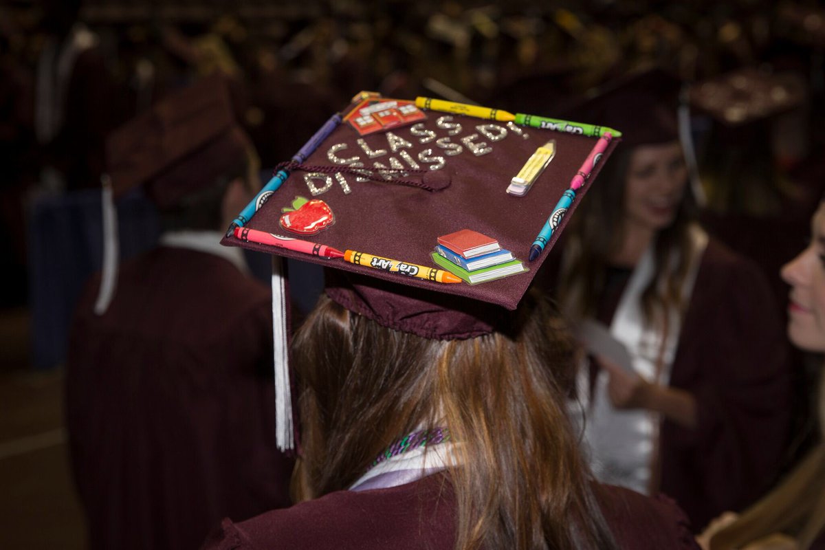 MissouriState's tweet image. Warning: Mortarboards may cause feelings of awesomeness. #BearGrads