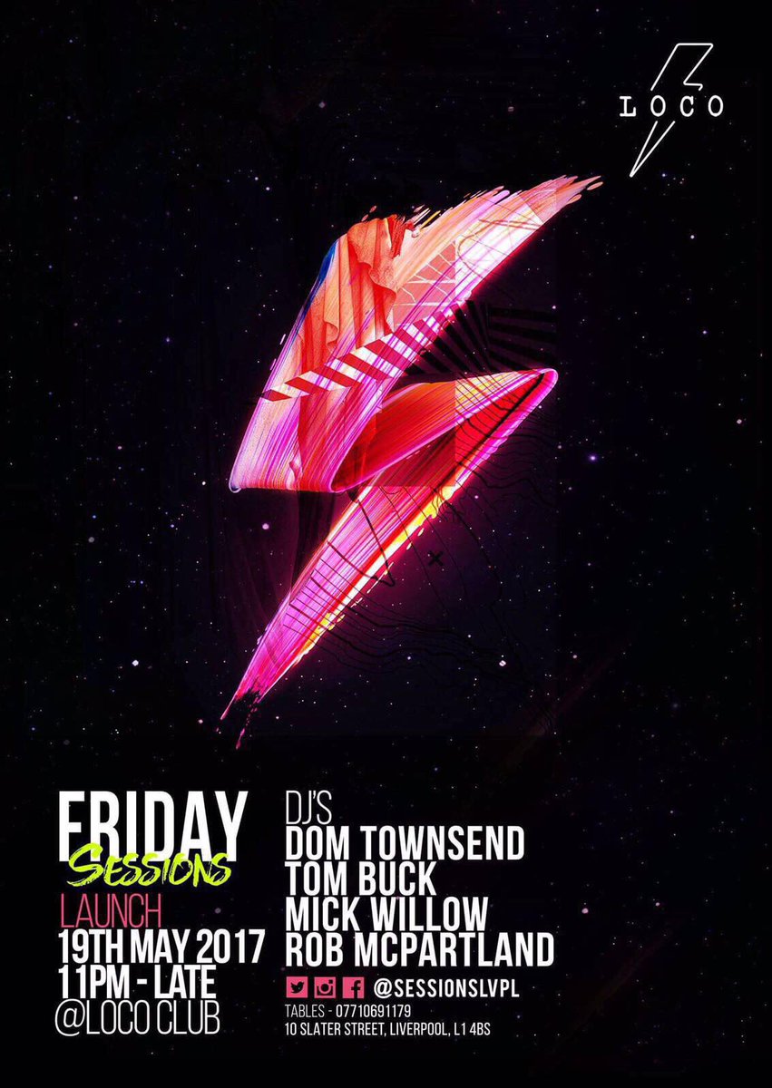 Tonight from 11pm <a href="/wearelococlub/">Loco Club Liverpool</a> brand new Friday nights with music from myself, @tombuckdj, <a href="/RobMcpartlandDJ/">Rob Mcpartland</a> &amp; <a href="/MickWillow/">Mick Willow</a> until very late!