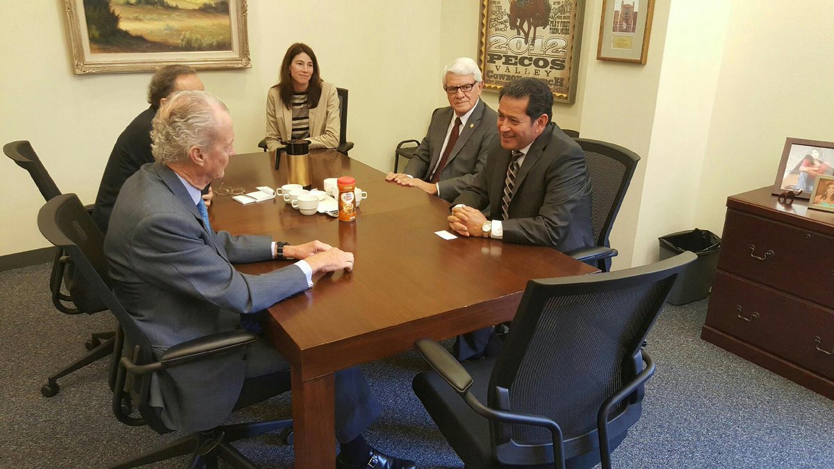 LtGovSanchez's tweet photo. Today, I had the honor of meeting with the newly appointed Ambassador of Spain to the U.S., H.E. Pedro Morenés. @SpainInTheUSA #NMTrue https://t.co/qRrayEfX6U