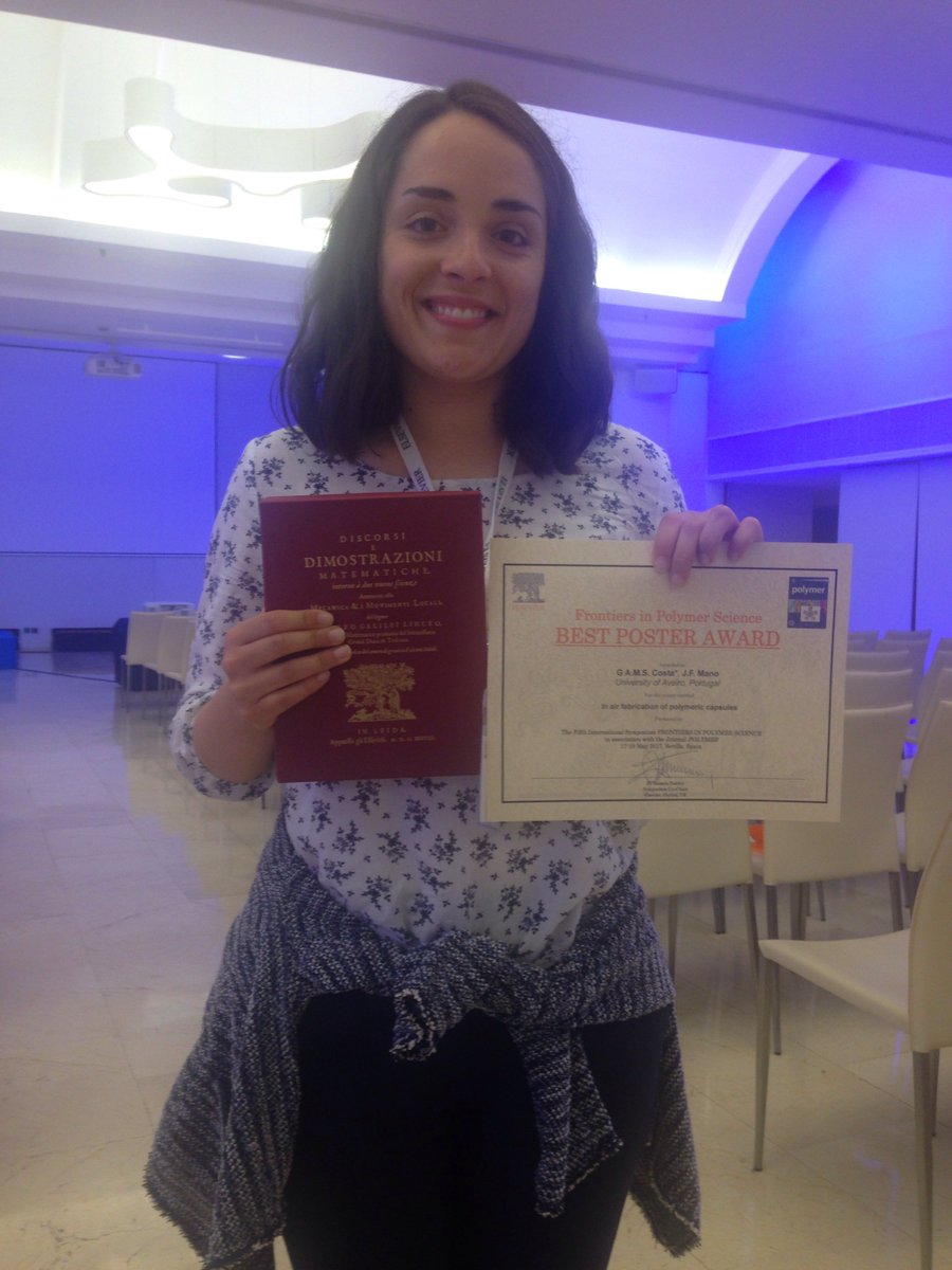 COMPASS_RG's tweet photo. Congratulations to our colleague AMS Costa!
BEST POSTER AWARD
5th Int. Symp. Frontiers in Polymer Science, Seville, Spain.
#polymer2017 https://t.co/MuEOcRLI6F