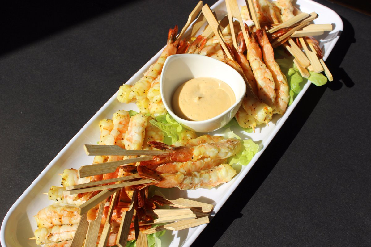 "It's a great day to sunbathe," said the shrimp skewers. It's Friday and a long weekend! What plans are you looking forward to?