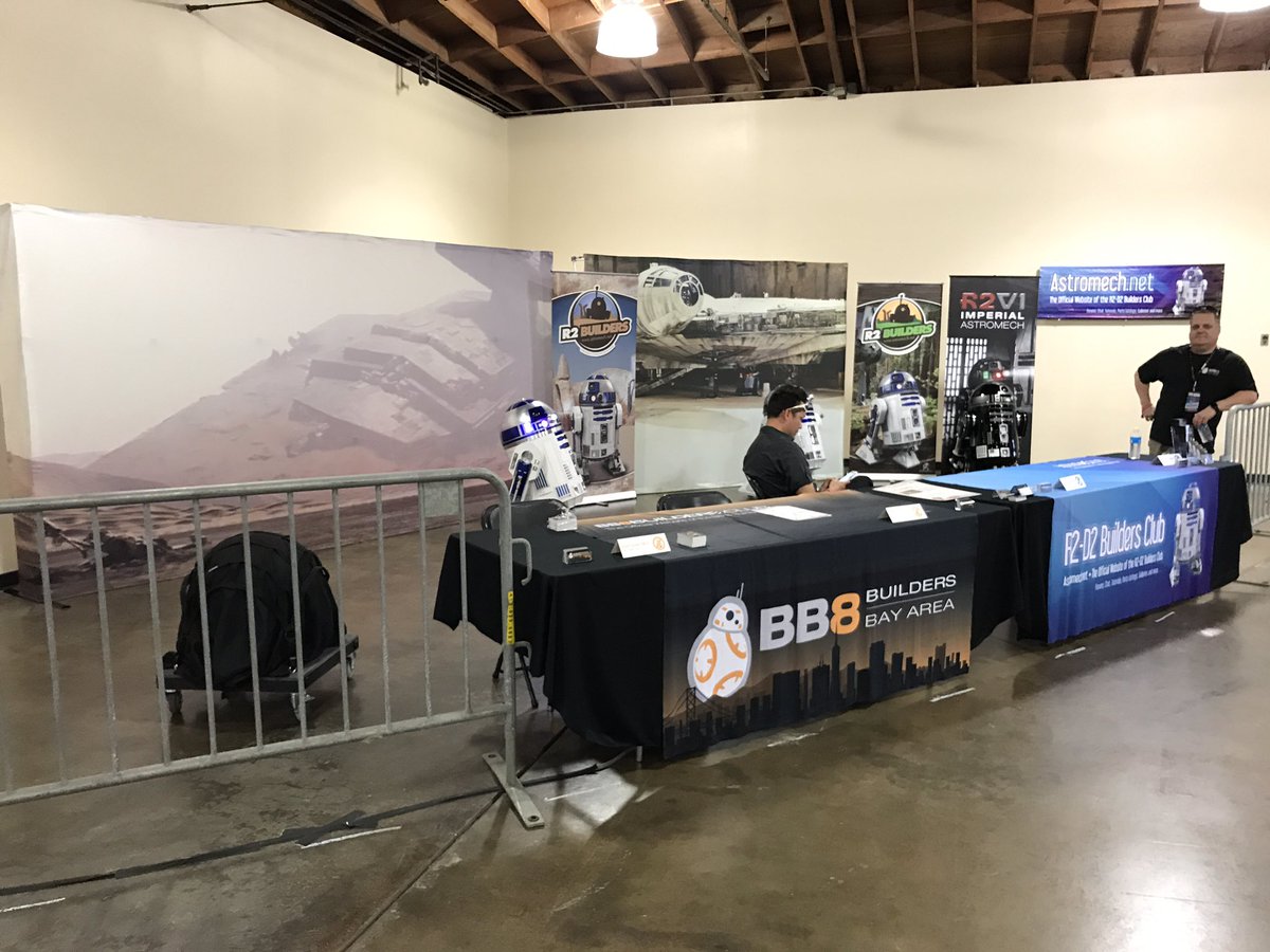 We're here! We're ready to go! #R2D2 #BB8 #MFBA8 #MakerFaire <a href="/makerfaire/">Maker Faire</a> <a href="/gwmck/">George McKinney</a> @ukboomer <a href="/tk2865/">Brian Munger</a>