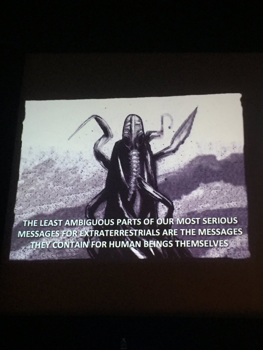 moogmusicinc's tweet image. .@MIT's Joe Davis prepares us for #extraterrestrial communications with his SWANSONG keynote at #moogfest2017: