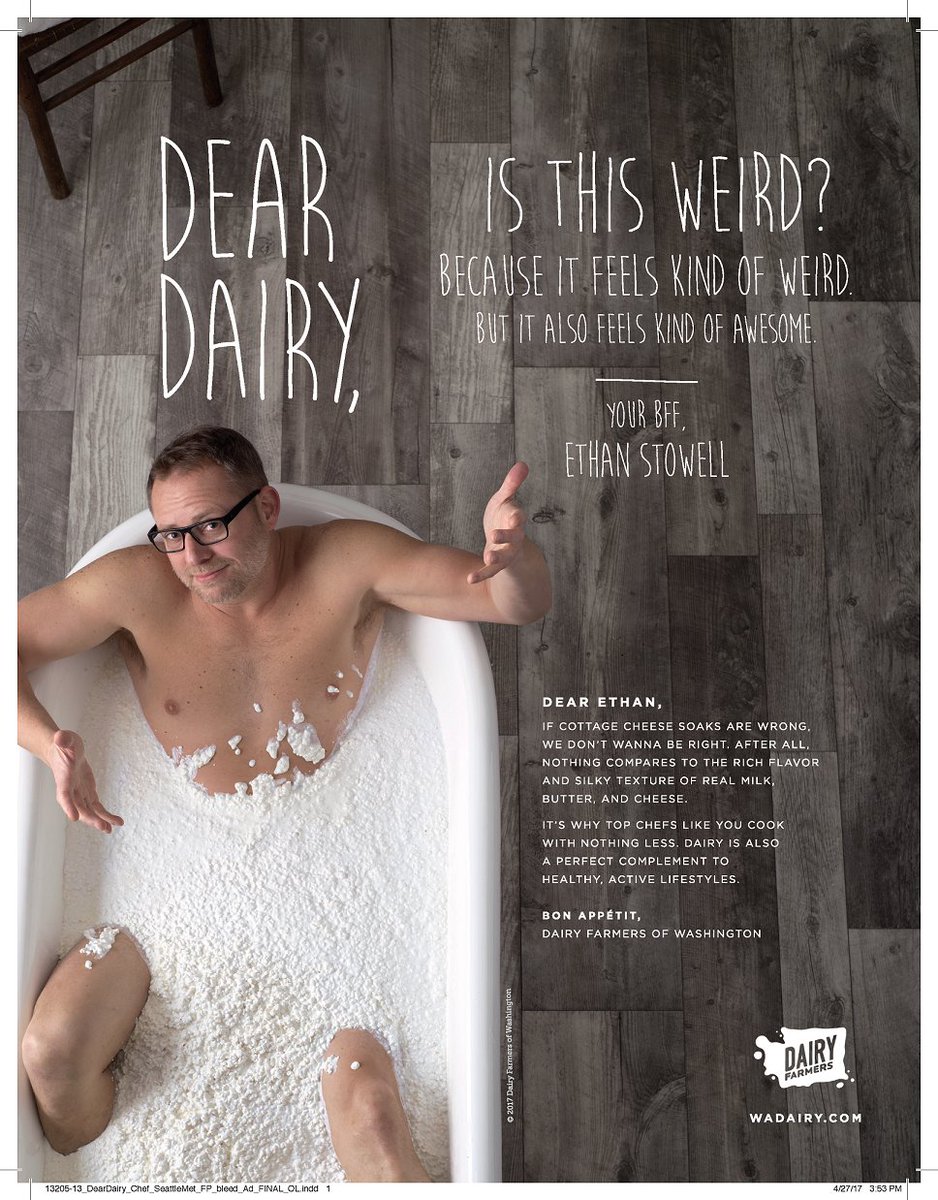 ESRfamily's tweet photo. If you've never had a cottage cheese soak, Chef Ethan Stowell says it's worth a try. Thanks @wadairyfarmers! https://t.co/eFlgIZok90