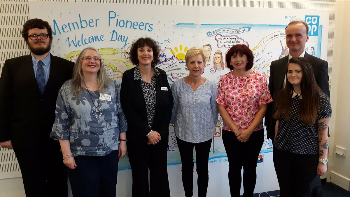 Excited to meet our 1st <a href="/coopuk/">Co-op</a> #CoopMemberPioneers <a href="/jrhoward77/">James Robert Howard</a>, Cindy, Sandra, Lesley, <a href="/kristinafosterx/">Kristina</a> with <a href="/RussellMGill/">Russell Gill</a> #TheCoopWay