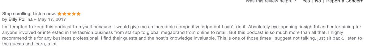 Fashion Business (@fashionbizshow) on Twitter photo Incredible review on iTunes for "Fashion Is Your Business"podcast! Thanks Billy Pollina! @OSFashion <a href="/mouthmediashows/">MouthMedia Network</a> #fashiontech #podcasts Incredible review on iTunes for "Fashion Is Your Business"podcast! Thanks Billy Pollina! @OSFashion <a href="/mouthmediashows/">MouthMedia Network</a> #fashiontech #podcasts