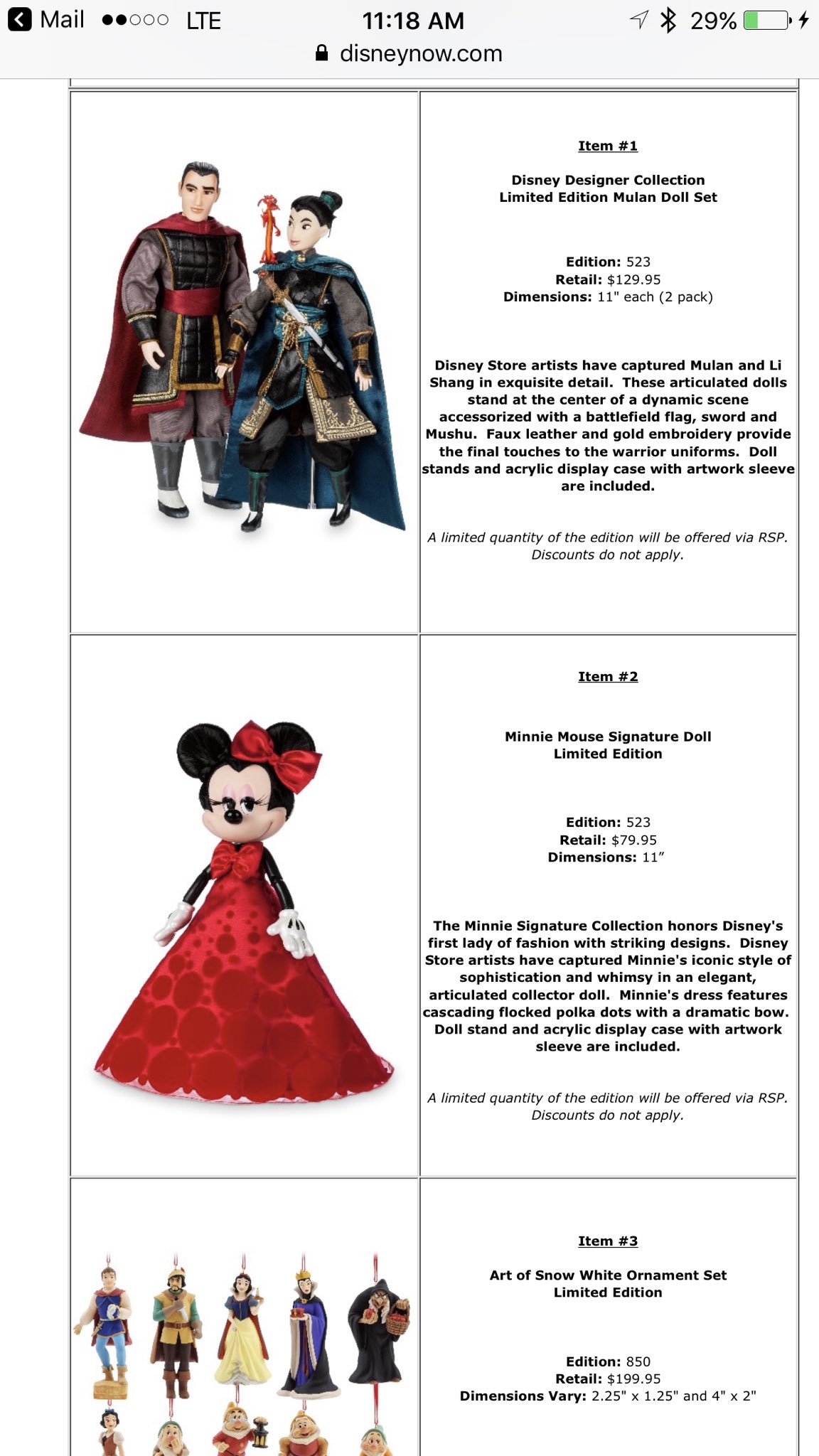 Disney designer collection best sale 2017