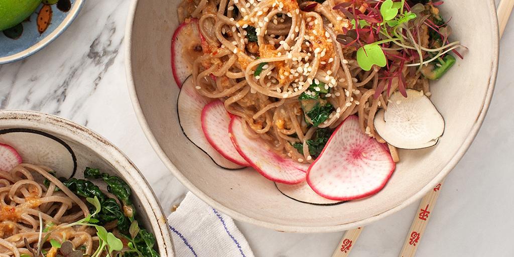 truvia's tweet photo. These Sweet Sesame Tahini Noodles are soba good. @LoveandLemons uses Truvia Nectar in her recipe. #UseNectar https://t.co/e7l2985mf7 https://t.co/N5dNlSws0T