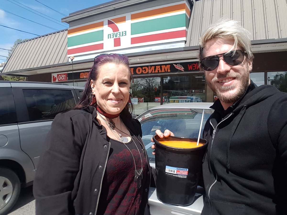 Yolojaculation's tweet photo. It's #BringYourOwnCupDay @7ElevenCanada 
I shan't thirst tonight at work! I love @7eleven bring on the summer heat.#mangoheat #slushi #epic https://t.co/lV2RjPEn6J