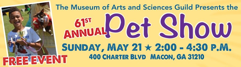 renfroeOOH's tweet photo. Enjoy the 61st Annual Pet Show this Sunday! Museum of Arts and Sciences See you there! #masmacon #petshow https://t.co/edo73AP5Ev