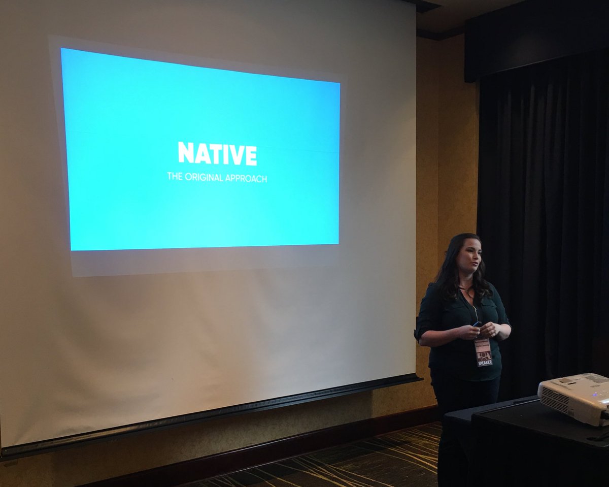 schneidenbach's tweet image. .@quorralyne giving her mobile architecture talk at #NebrCode @amegala