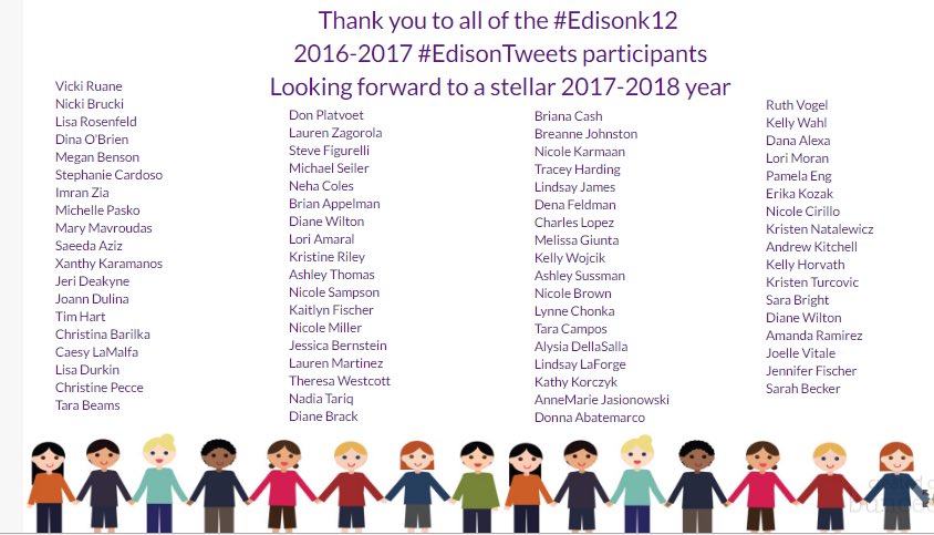 Thank you to all the #edisonk12 educators who joined #edisontweets this school year.