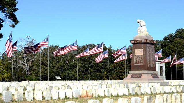 From the Andersonville National Historic Site Twitter account: Our Avenue of Flags went up today in celebration of Memorial Day! You can view these rows of American flags in the cemetery until May 31. 