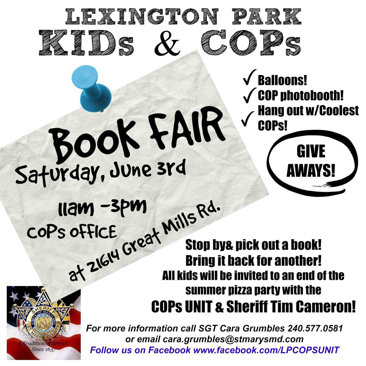 LPCOPSUNIT's tweet photo. Calling at Lexington Park KIDS! #LPCOPSUNIT 💙📚🚔 https://t.co/BlEbGvebZp