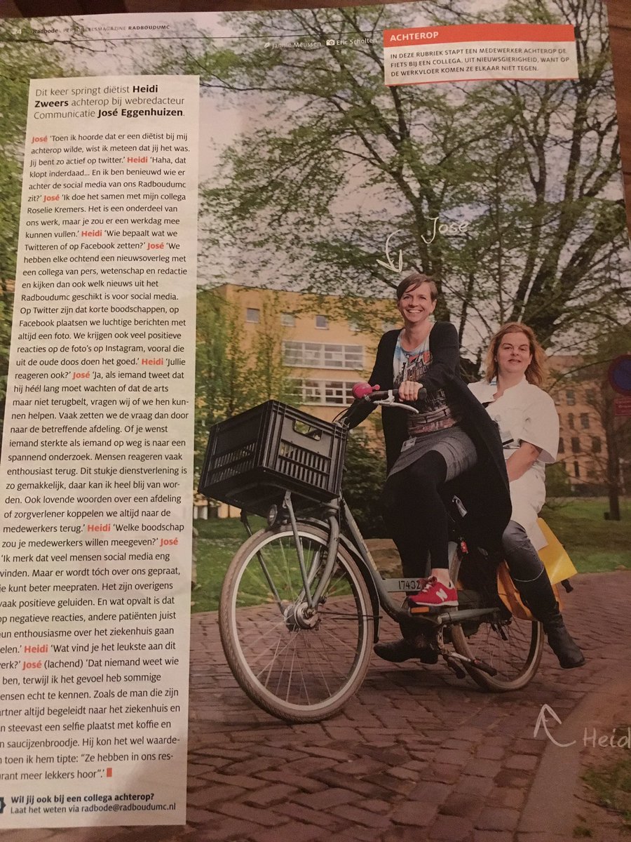 DokterKoster's tweet photo. Kijk @hzweers staat achterop de #Radbode. https://t.co/e4haI5EVxQ