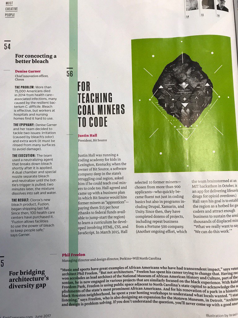 KelliStumbo33's tweet image. Congrats @jhalljhall @bitsourceky #56 Most Creative People @FastCompany #SOAR #EKY #Coal2Code