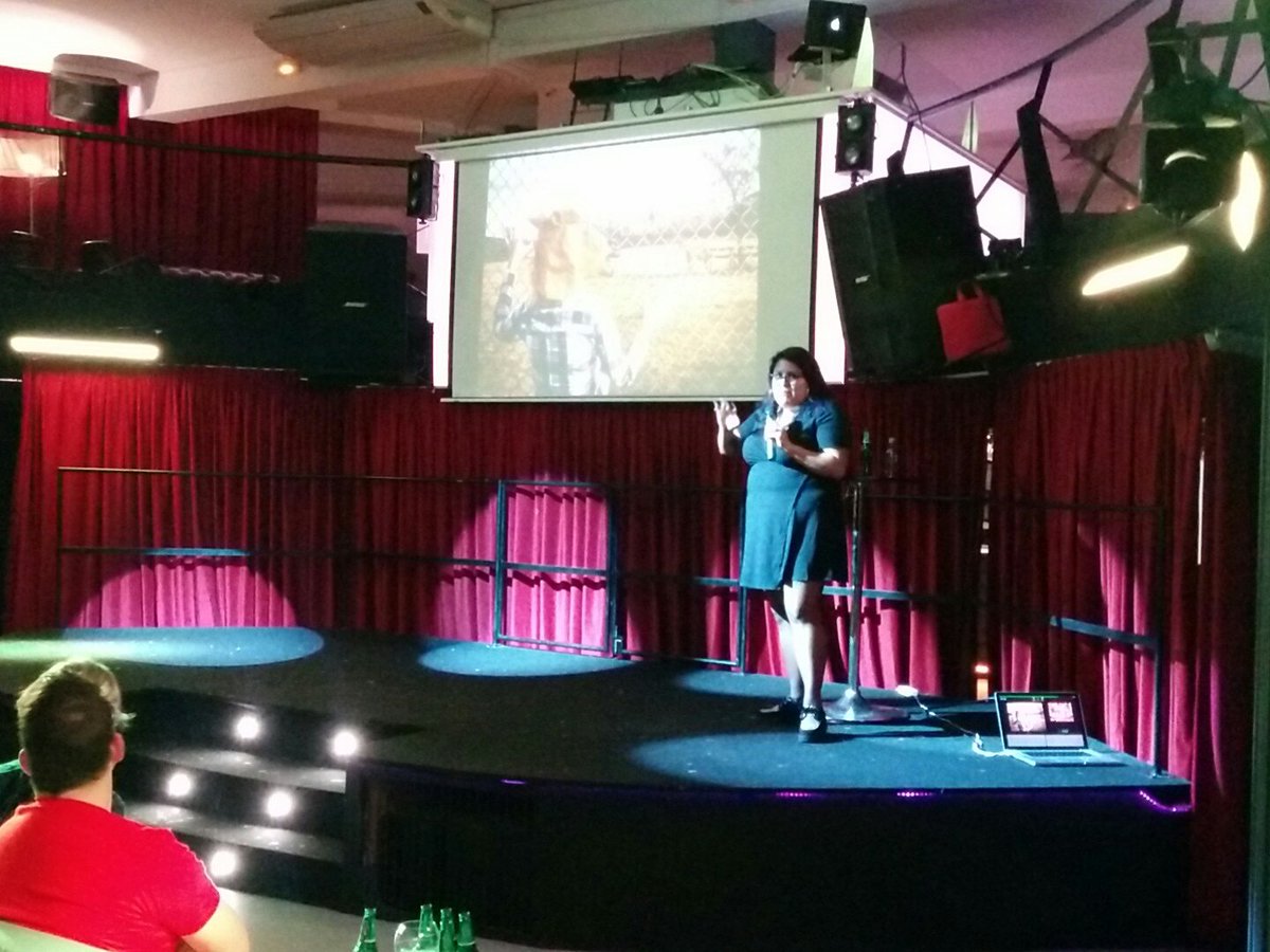 laexprimidora's tweet photo. Silvana de @speedappspain nos cuenta como nació su primera App, Meetrack #PKNCS14 https://t.co/zhEVUxH7tf