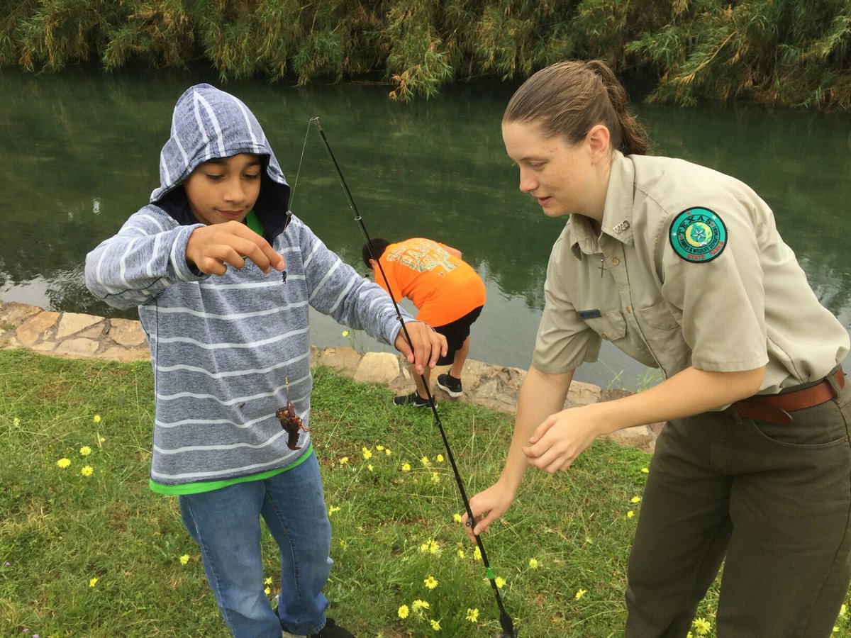 State Park Staff assisted local Game Wardens with this morning's KidFish in Del Rio.