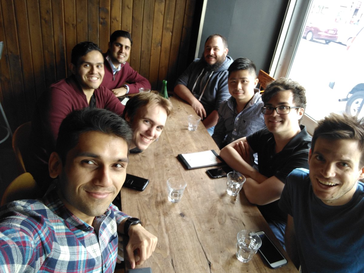 RepairMatch's tweet photo. A team lunch to say farewell to @slevin_z | Delicious eats by @416snackbar ~ #startuplife #toronto https://t.co/le2N4Mkb4P