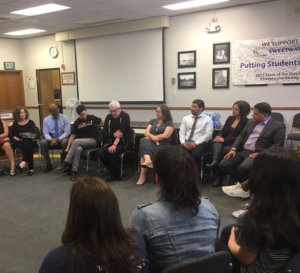 An honor to have @CleveJones1 speaking to students &amp; staff. Wisdom about student empowerment, activism &amp; interconnectedness. #suhsdlearns