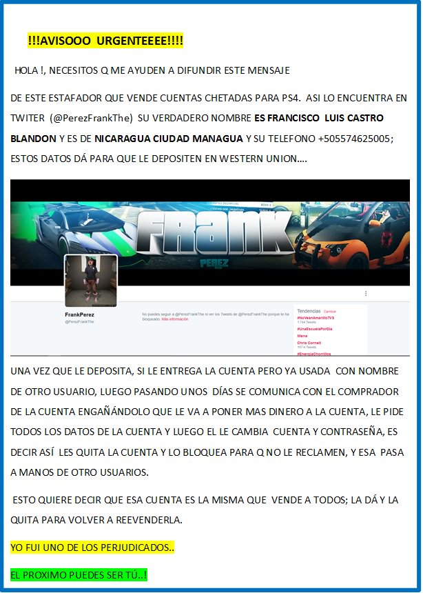 juanalvarez556's tweet photo. @PerezFrankThe DAR RT A ESTE MENSAJE IMPORTANTEEE https://t.co/5LFAHDWLq4