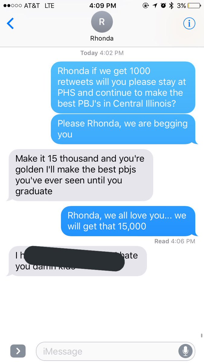 jack_legweak1's tweet image. Breaking news: Rhonda the Lunch Lady will stay if we all get 15,000 retweets. She's absolutely thrilled to stay for us kids. #BestPBJsEver