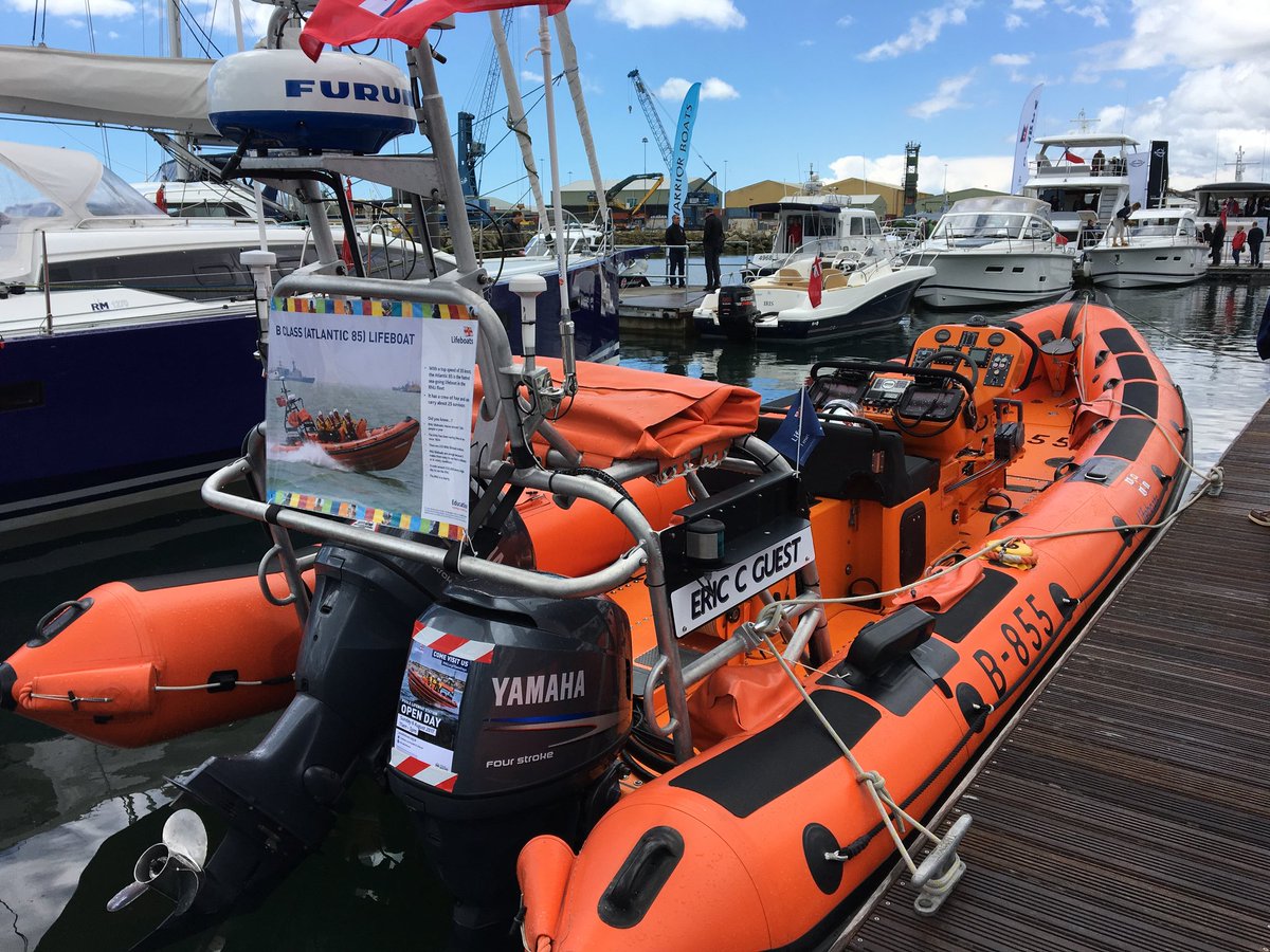 PooleQuaywatch's tweet photo. A fine looking RNLI Atlantic 85, in a fetching orange. Nice work @RNLI ! @PooleBoatShow @PMF2017 https://t.co/FLYjoW3rcb