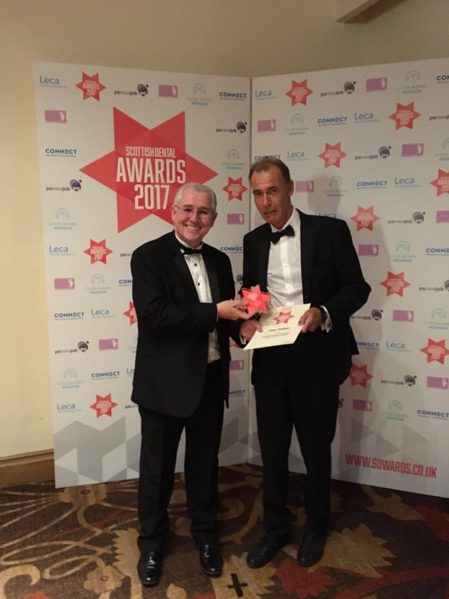 ScottishDental's tweet photo. Our lifetime Achievement award winner, Alan Walker #SDAwards17 https://t.co/dF13KHYEWJ