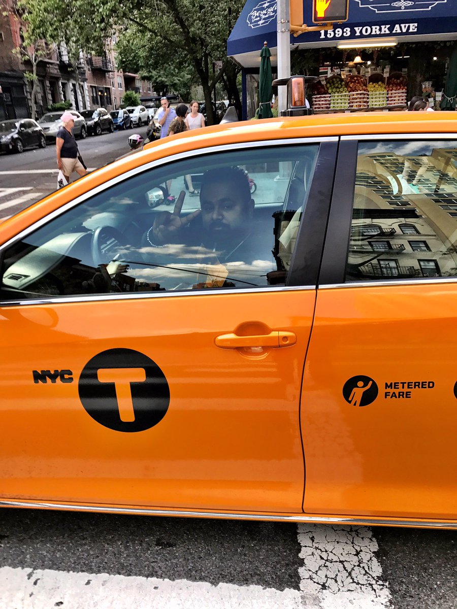 acohenNYC's tweet photo. Don't get into this guy's taxi, denied us a ride based on where we were going and almost ran a red light to avoid being photographed @nyc311 https://t.co/JfhCG0gOG6