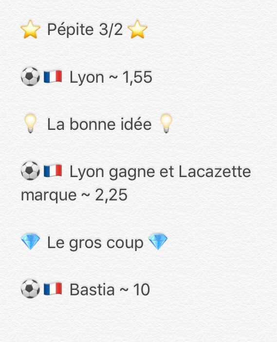 trois_demis's tweet photo. Voici les pronos de demain 😏 

#TeamParieur #ParionsSport https://t.co/C2Y40jAmrb